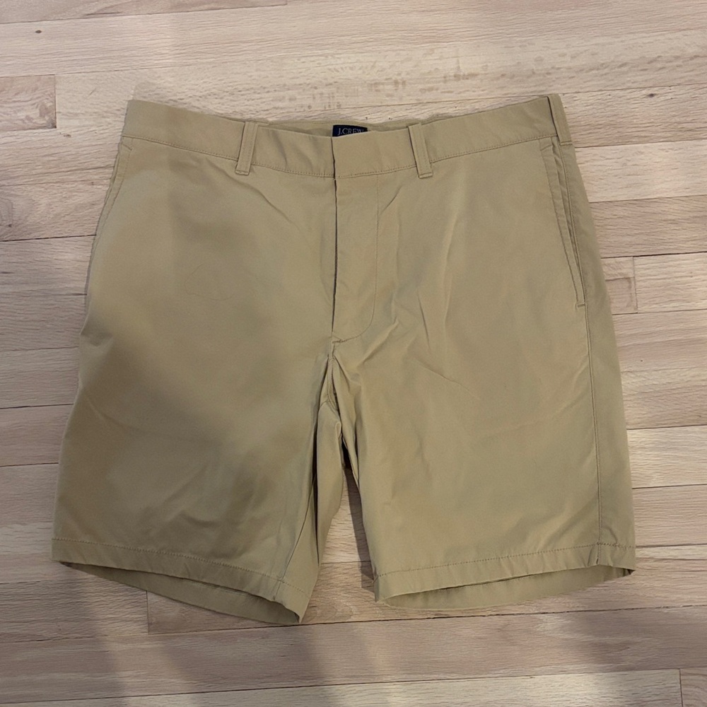 J. Crew Men's Khaki Flat Front Shorts